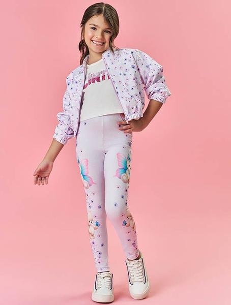 Imagem de Legging Infantil Menina Total Print Rosa Mundo Cinti