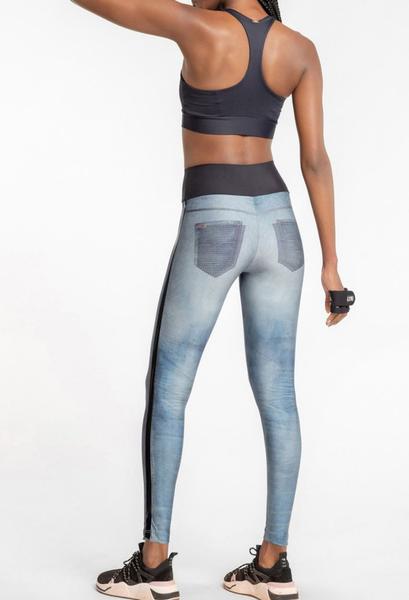 Imagem de Legging live! denim cool stripe