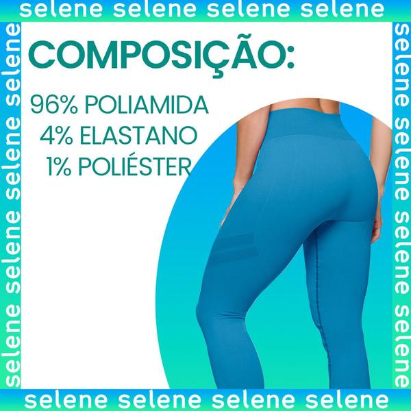 Imagem de Legging Sem Costura Selene Adulto Feminino Fit Fitness Para Academia