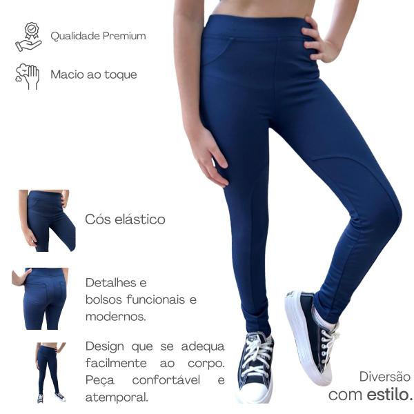 Imagem de Legging Térmica Peluciada Flanelada Felpuda Infantil Menina