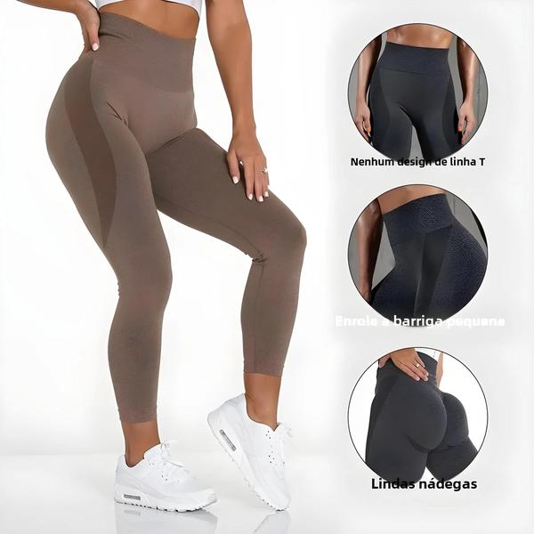 Imagem de Leggings de Cintura Alta para Mulheres - Modeladora, para Yoga, Fitness e Treino