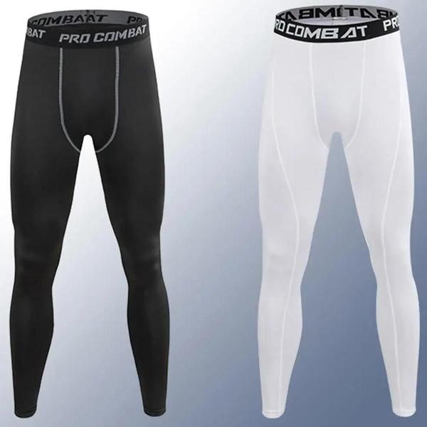 Imagem de Leggings de Compressão Masculina para Academia e Corrida - Fitness, Yoga e Treinamento