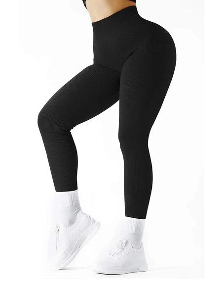 Imagem de Leggings de Ginástica Feminina - Cintura Alta, Sem Costura e Compressão