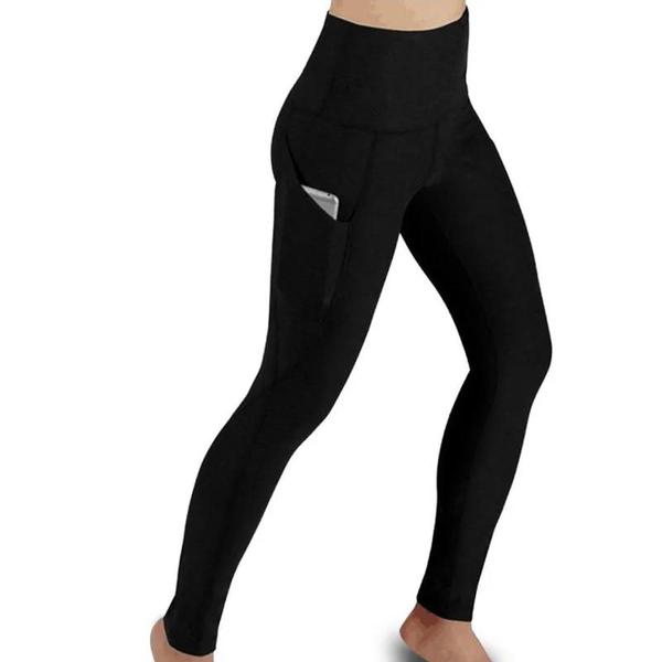 Imagem de Leggings de Yoga Cintura Alta para Mulheres - Controle de Barriga, Bolsos e Design Sem Costura