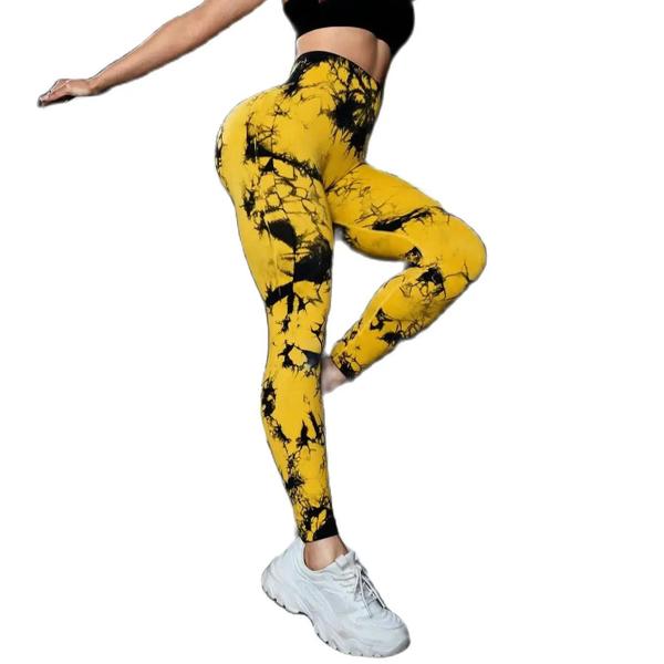 Imagem de Leggings de Yoga com Estampa Tie Dye - Alta Compressão e Controle de Barriga