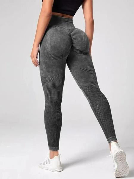 Imagem de Leggings de Yoga para Mulheres - Conjunto 2 Peças com Estampa Tie Dye e Controle de Barriga