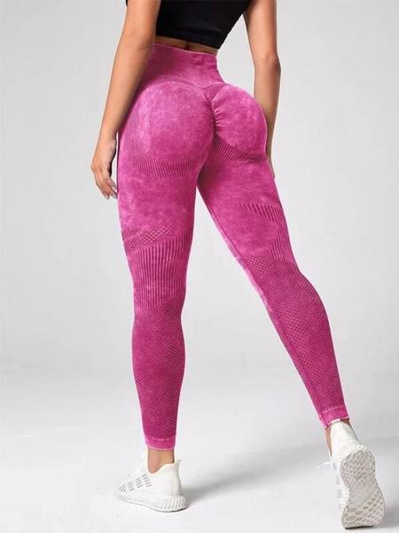 Imagem de Leggings de Yoga para Mulheres - Conjunto 2 Peças com Estampa Tie Dye e Controle de Barriga