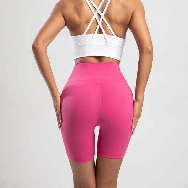 Imagem de Leggings e Shorts Biker de Cintura Alta para Mulheres - Controle de Barriga e Efeito Push Up