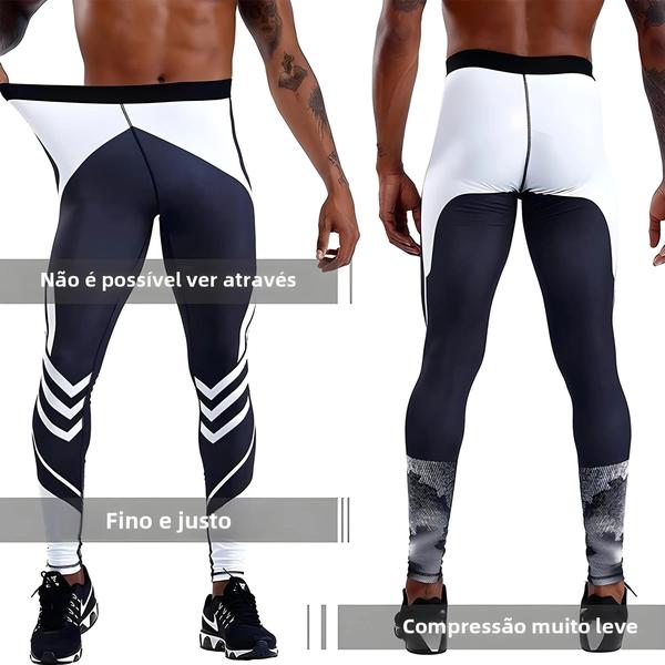 Imagem de Leggings Masculina de Corrida - Secagem Rápida para Academia e Treino