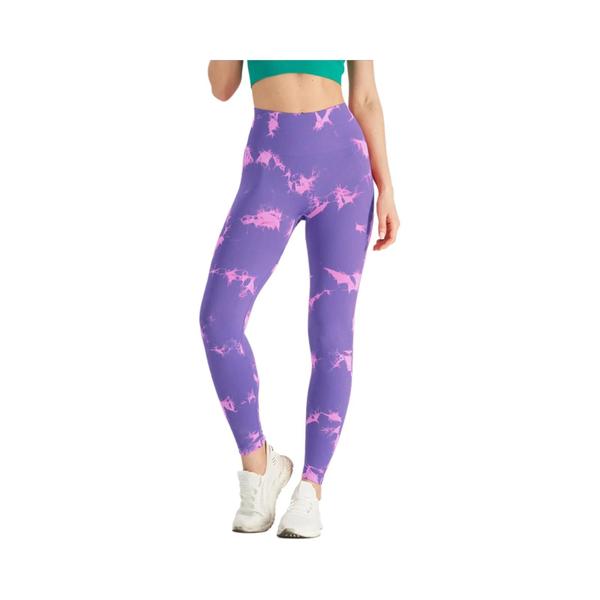 Imagem de Leggings Yoga Cintura Alta Sem Costura Tie Dye - Controle de Barriga para Treino