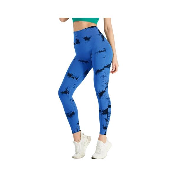 Imagem de Leggings Yoga Cintura Alta Sem Costura Tie Dye - Controle de Barriga para Treino