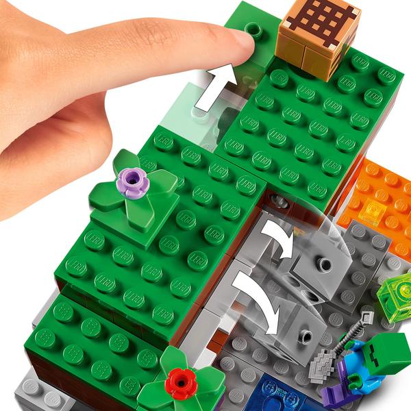 Imagem de LEGO 21166 Minecraft The Abandoned Mine Building Set, Zombie Cave with Slime, Steve and Spider Figures, Toy for Kids Age 7 +