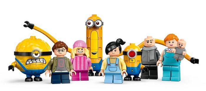 Imagem de Lego 75583 Minions Filme 4  Casa Mansão Da Família Minions E Gru  Lucy,Margo,Edith,Agnes, Gru Jr.   868 peças