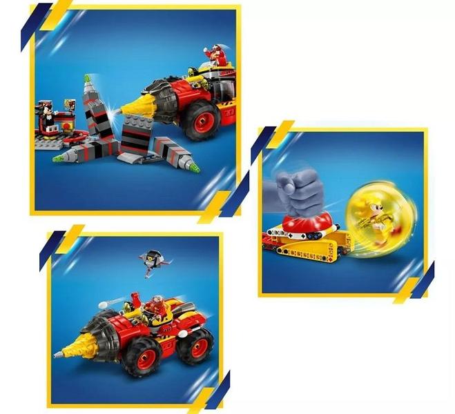 Imagem de Lego 76999 Sonic  Super Sonic Dourado Vs. Egg Drillster e Shadow -590 peças