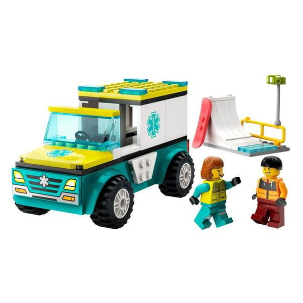 Imagem de Lego Ambulância De Emergencia e Snowboar 79 Peças - 60403