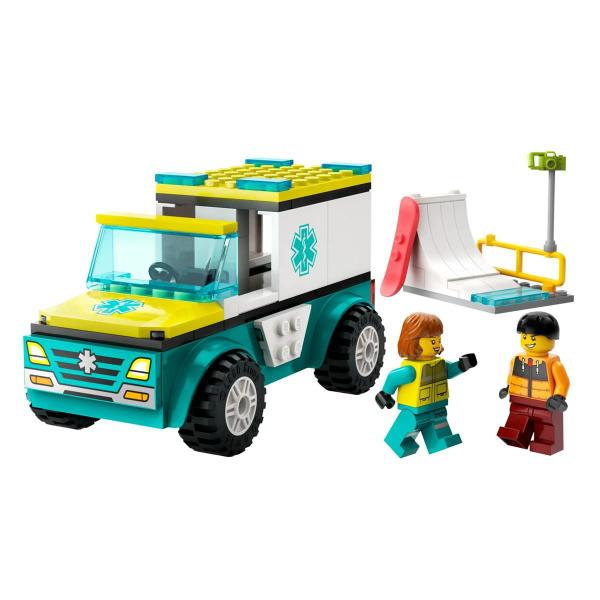 Imagem de Lego Ambulância de Emergência e Snowboarder 79 Pcs - 60403