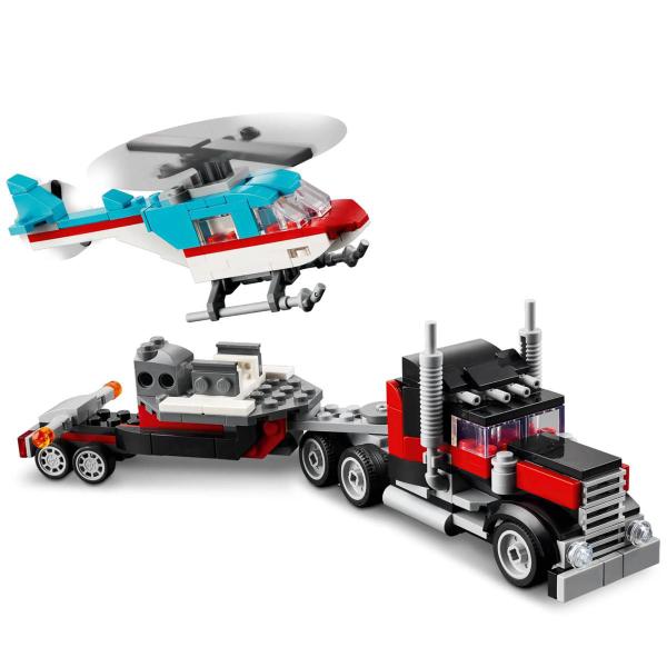 Imagem de Lego City 31146 Caminhão Plataforma com Helicóptero 270pcs