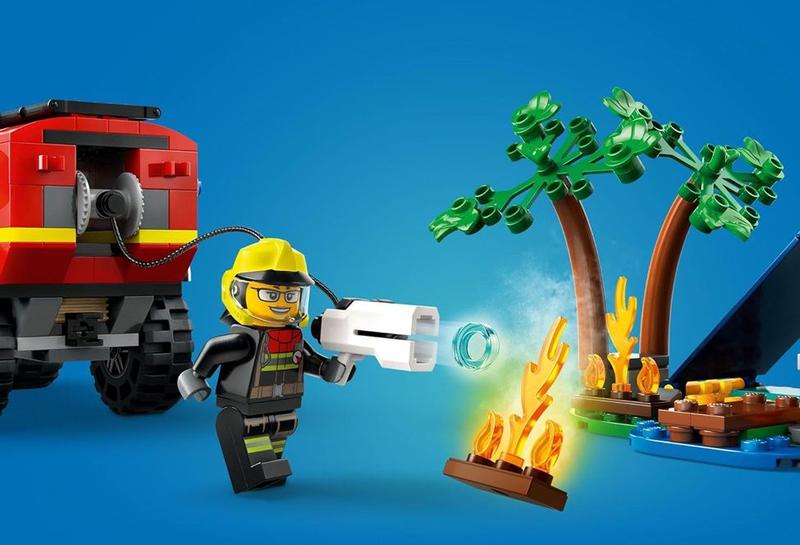 Imagem de Lego City 60412 Caminhão dos Bombeiros 4x4 com Barco de Resgate