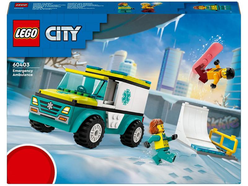 Imagem de LEGO City Ambulância de Emergência e Snowboarder 