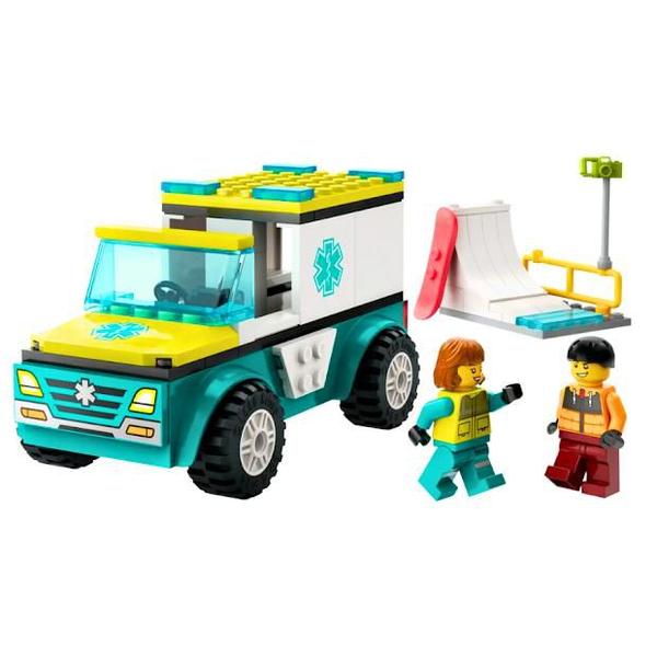 Lego City Ambulância De Emergência E Snowboarder 60403 Imagem de Lego City Ambulância De Emergência E Snowboarder 60403