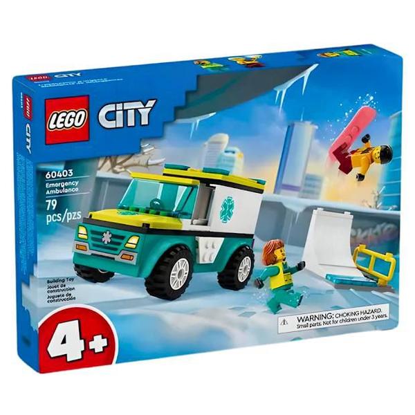 Lego City Ambulância De Emergência E Snowboarder 60403 Imagem de Lego City Ambulância De Emergência E Snowboarder 60403