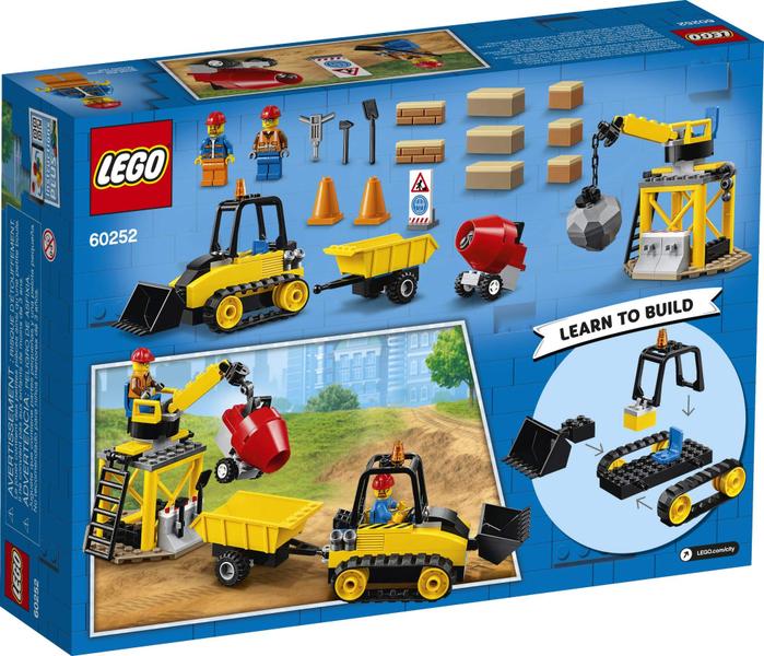 LEGO City Bulldozer de Construção 60252 Conjunto de construção de brinquedos para crianças, novo 2020 (126 Peças) Imagem de LEGO City Bulldozer de Construção 60252 Conjunto de construção de brinquedos para crianças, novo 2020 (126 Peças)