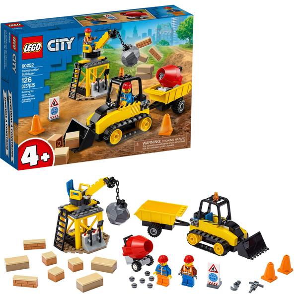 LEGO City Bulldozer de Construção 60252 Conjunto de construção de brinquedos para crianças, novo 2020 (126 Peças) Imagem de LEGO City Bulldozer de Construção 60252 Conjunto de construção de brinquedos para crianças, novo 2020 (126 Peças)
