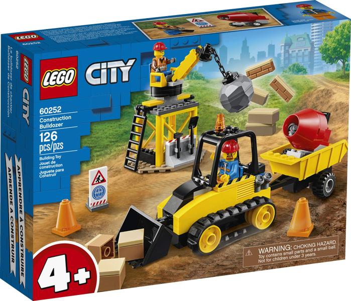 LEGO City Bulldozer de Construção 60252 Conjunto de construção de brinquedos para crianças, novo 2020 (126 Peças) Imagem de LEGO City Bulldozer de Construção 60252 Conjunto de construção de brinquedos para crianças, novo 2020 (126 Peças)