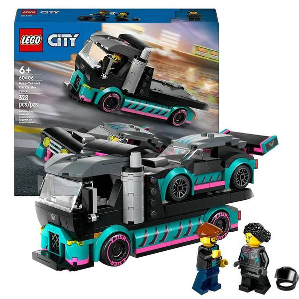 Imagem de LEGO City Carro de Corrida e Caminhao Cegonha 60406