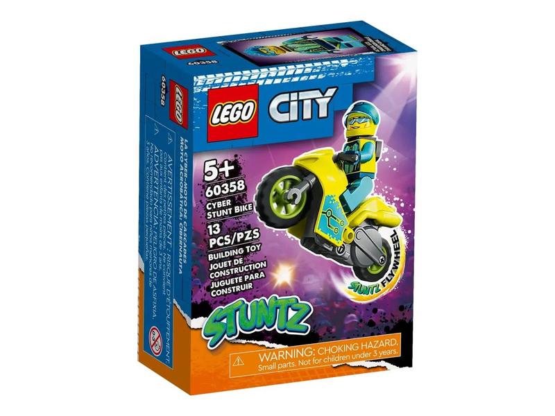 Imagem de LEGO City - Cibermoto de Acrobacias - Stuntz - 13 Peças - 60358