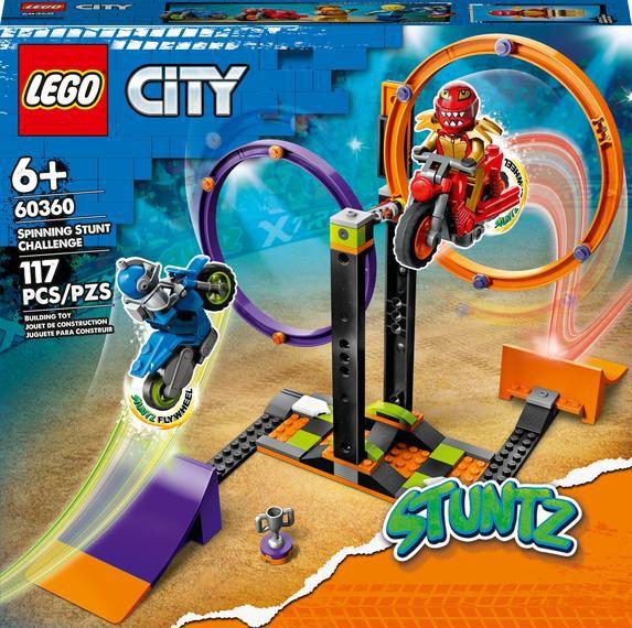 Imagem de Lego city desafio de acrobacias com anéis giratórios 60360 (117 peças)