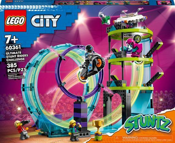 Imagem de Lego city desafio supremo em motos de acrobacias 60361 (385 peças)
