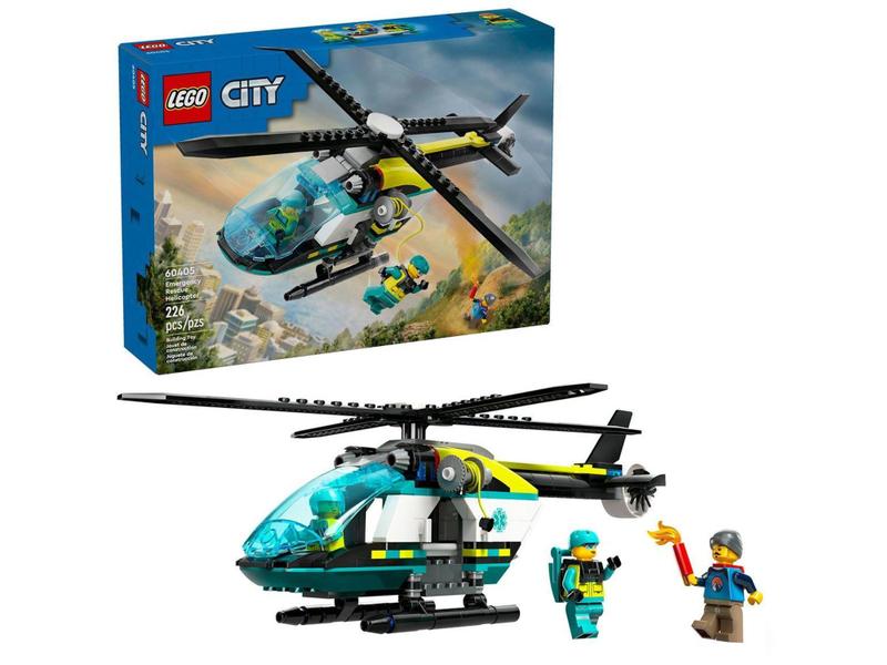 Imagem de LEGO City Helicóptero de Resgate de Emergência - 60405 226 Peças