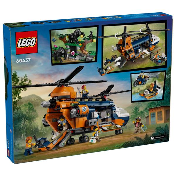 LEGO City - Helicóptero Jungle Explorer no acampamento base Imagem de LEGO City - Helicóptero Jungle Explorer no acampamento base