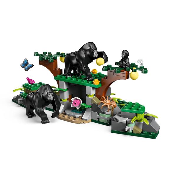LEGO City - Helicóptero Jungle Explorer no acampamento base Imagem de LEGO City - Helicóptero Jungle Explorer no acampamento base