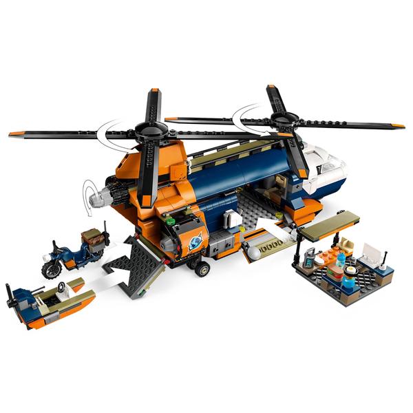 LEGO City - Helicóptero Jungle Explorer no acampamento base Imagem de LEGO City - Helicóptero Jungle Explorer no acampamento base