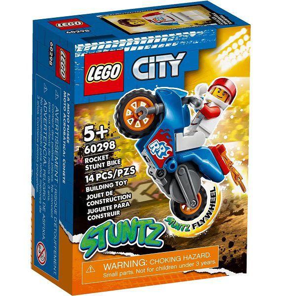 Imagem de Lego CITY - Motocicleta de Acrobacias Foguete 60298