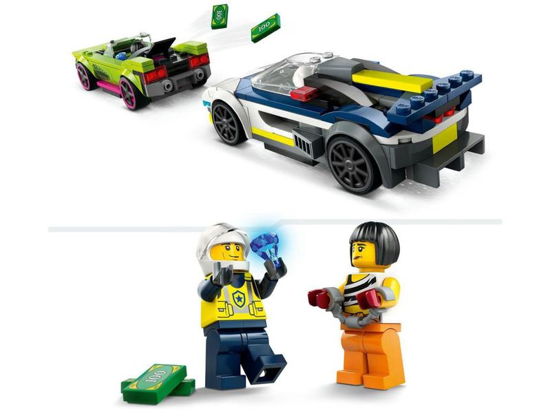 LEGO City Perseguição de Carro da Polícia e Muscle - Car 60415 213 Peças Imagem de LEGO City Perseguição de Carro da Polícia e Muscle - Car 60415 213 Peças