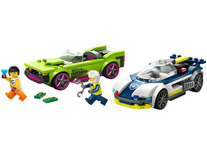 LEGO City Perseguição de Carro da Polícia e Muscle - Car 60415 213 Peças Imagem de LEGO City Perseguição de Carro da Polícia e Muscle - Car 60415 213 Peças