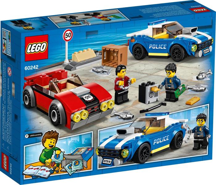 Imagem de LEGO City Police Highway Arrest 60242 Police Toy, Fun Building Set for Kids, New 2020 (185 Peças)