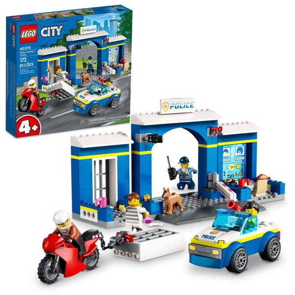 Imagem de LEGO City Police Station Chase 60370, Playset com brinquedo de carro