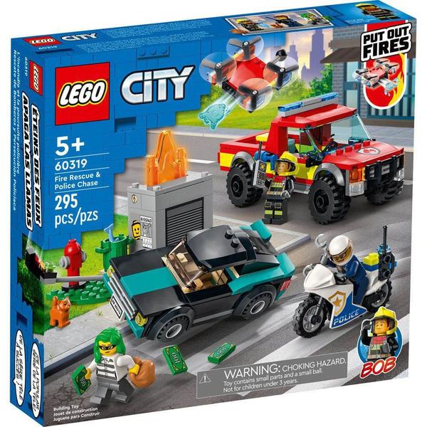 Imagem de Lego City Resgate Dos Bombeiros E Perseguição De Polícia 60319