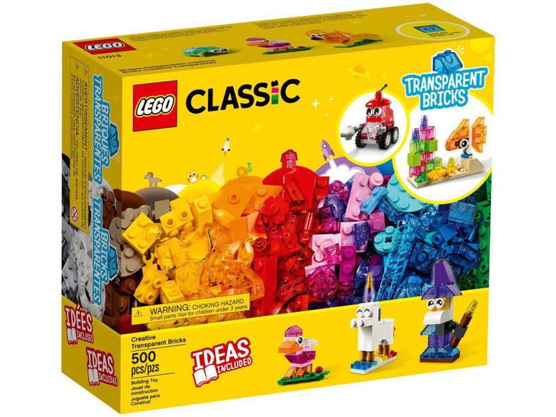 Imagem de LEGO Classic Blocos Transparentes Criativos - 500 Peças 11013