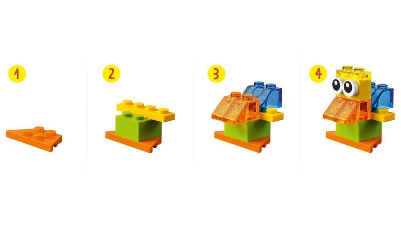 Imagem de Lego Classic Transparentes 500 Peças - Animais e Robôs