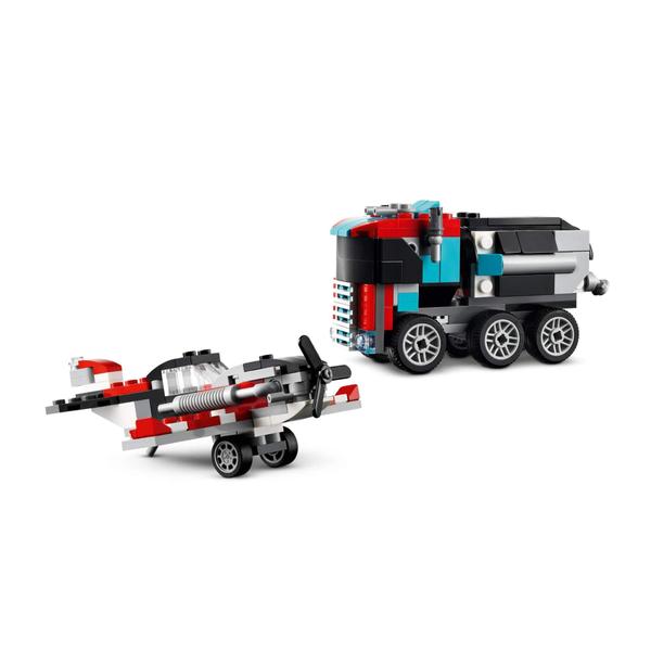 Imagem de LEGO Creator 3 em 1 Caminhão Plataforma com Helicóptero 270 Peças - 4111131146