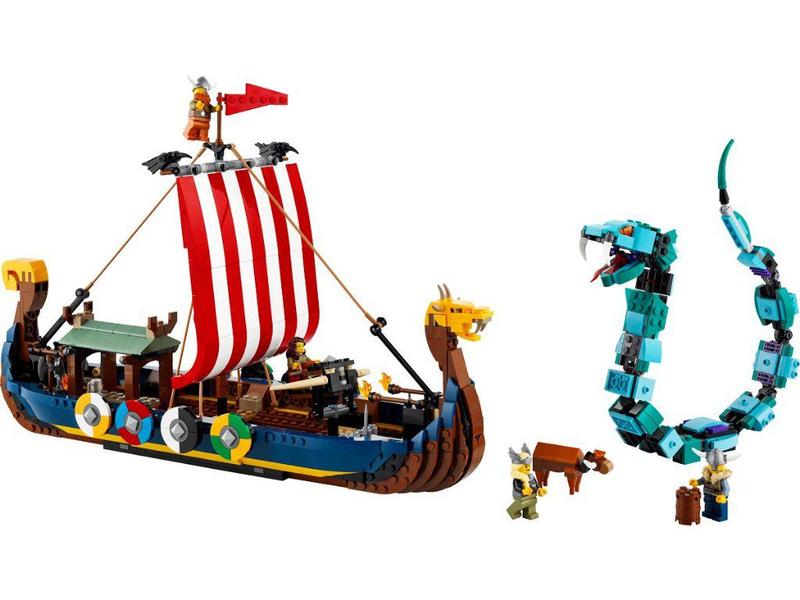 Imagem de Lego Creator 3 em 1 - Navio Viking e a Serpente de Midgard 31132