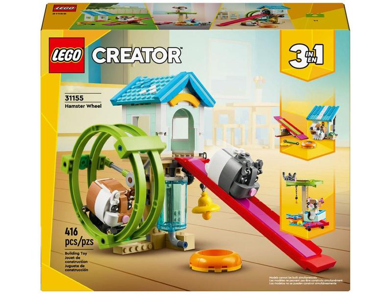 Imagem de LEGO Creator 3 em 1 Roda de Hamster 31155 - 416 Peças