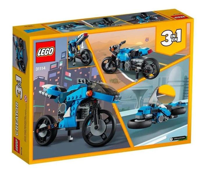 Imagem de Lego Creator 3 Em 1 Super Moto De Corrida  236 Peças 31114