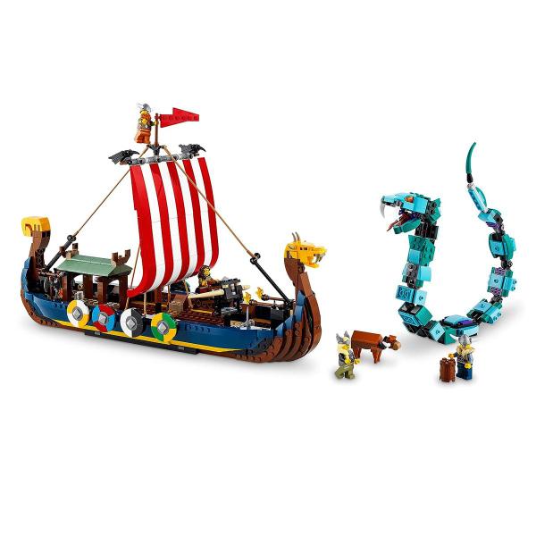 Imagem de Lego Creator 31132 3 Em 1 Navio Viking Serpente De Midgard