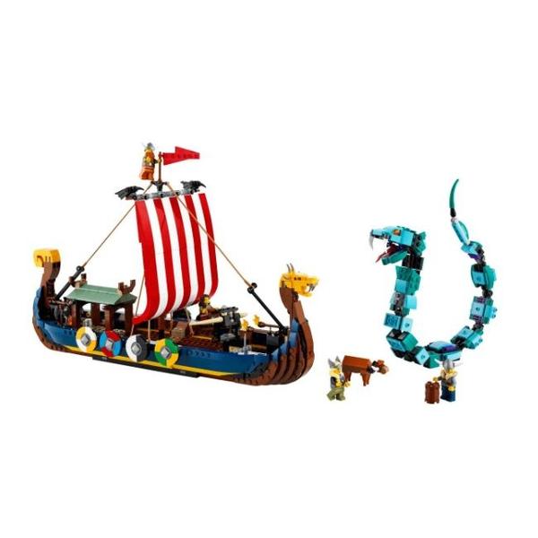 Imagem de Lego Creator 3x1 Navio Viking e Serpente De Midgard 31132